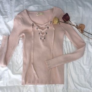 Hollister Tie-up Long Sleeve Shirt